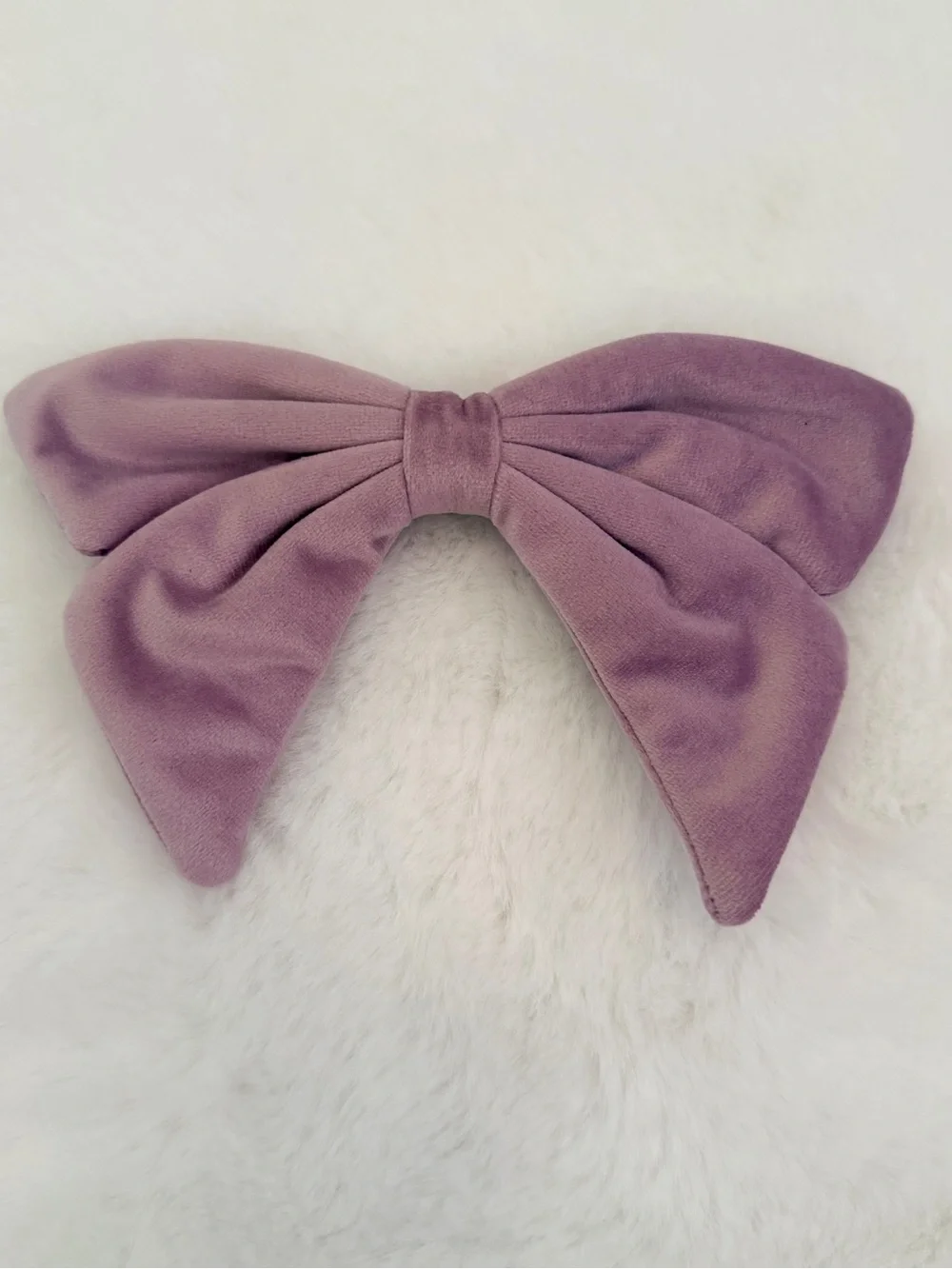 Lele Sadoughi Velvet Bow Hair Clip in Mauve Pink